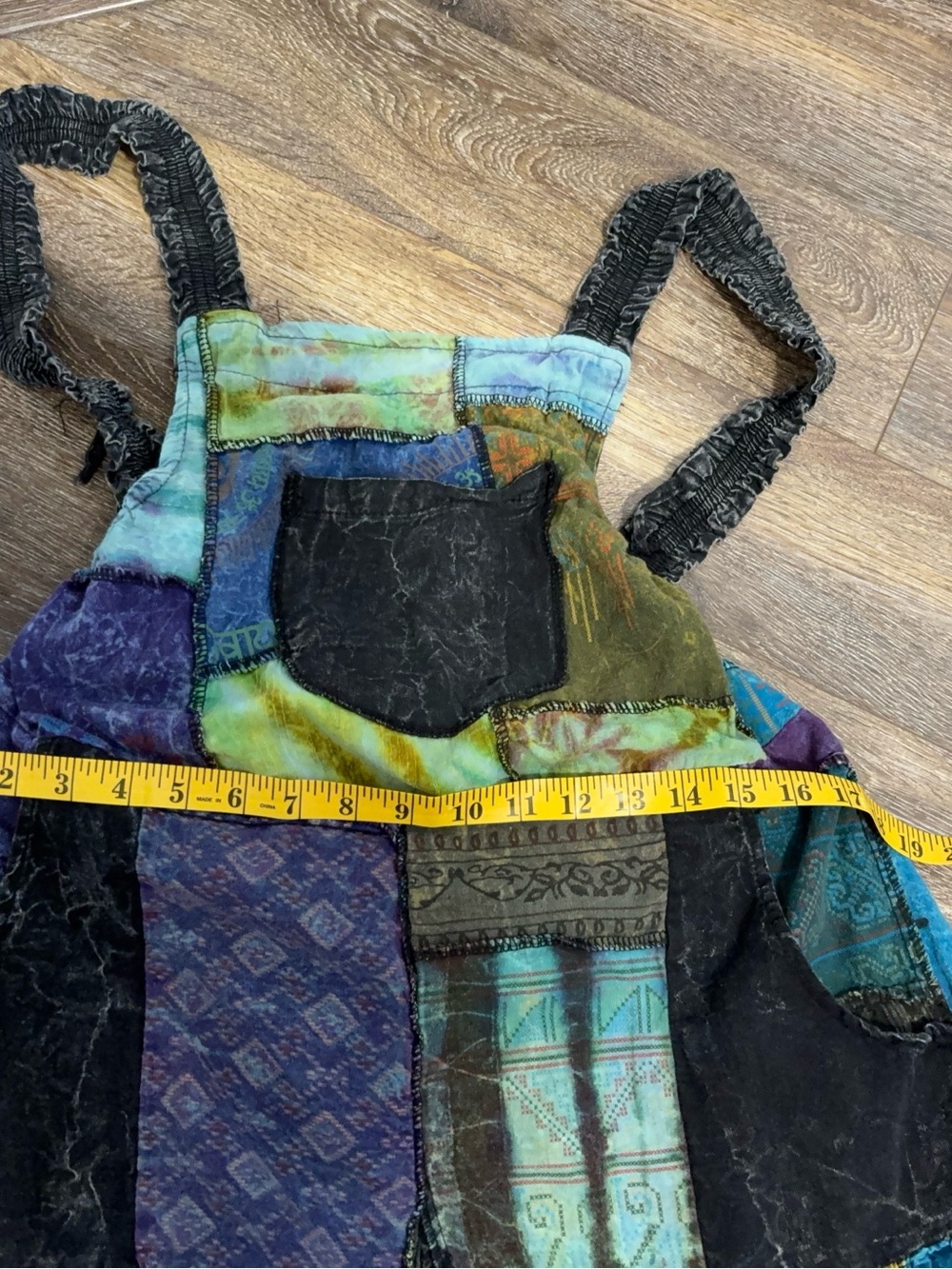 Kathmandu Patchwork Maxi Dress in Green, Blue, Purple, Black - Picture 3 of 5